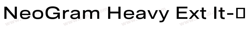 NeoGram Heavy Ext It字体转换
